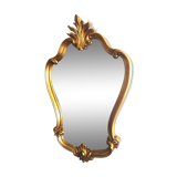 Miroir en bois doré de style Rocaille Louis XV 36x57cm
