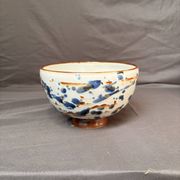 Ancient Bowl Tea Chawan Japan Mingei Ceramic Blue Brown