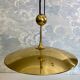 Adjustable brass pendant Onos 55 Center Pull by Florian Schulz, Germany, 1970s