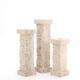 Set of 3 travertine column candle holders Marble Art Marta