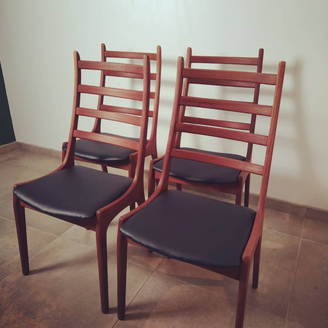 4 chairs by Kai Kristiansen Korup Stolefabrik edition