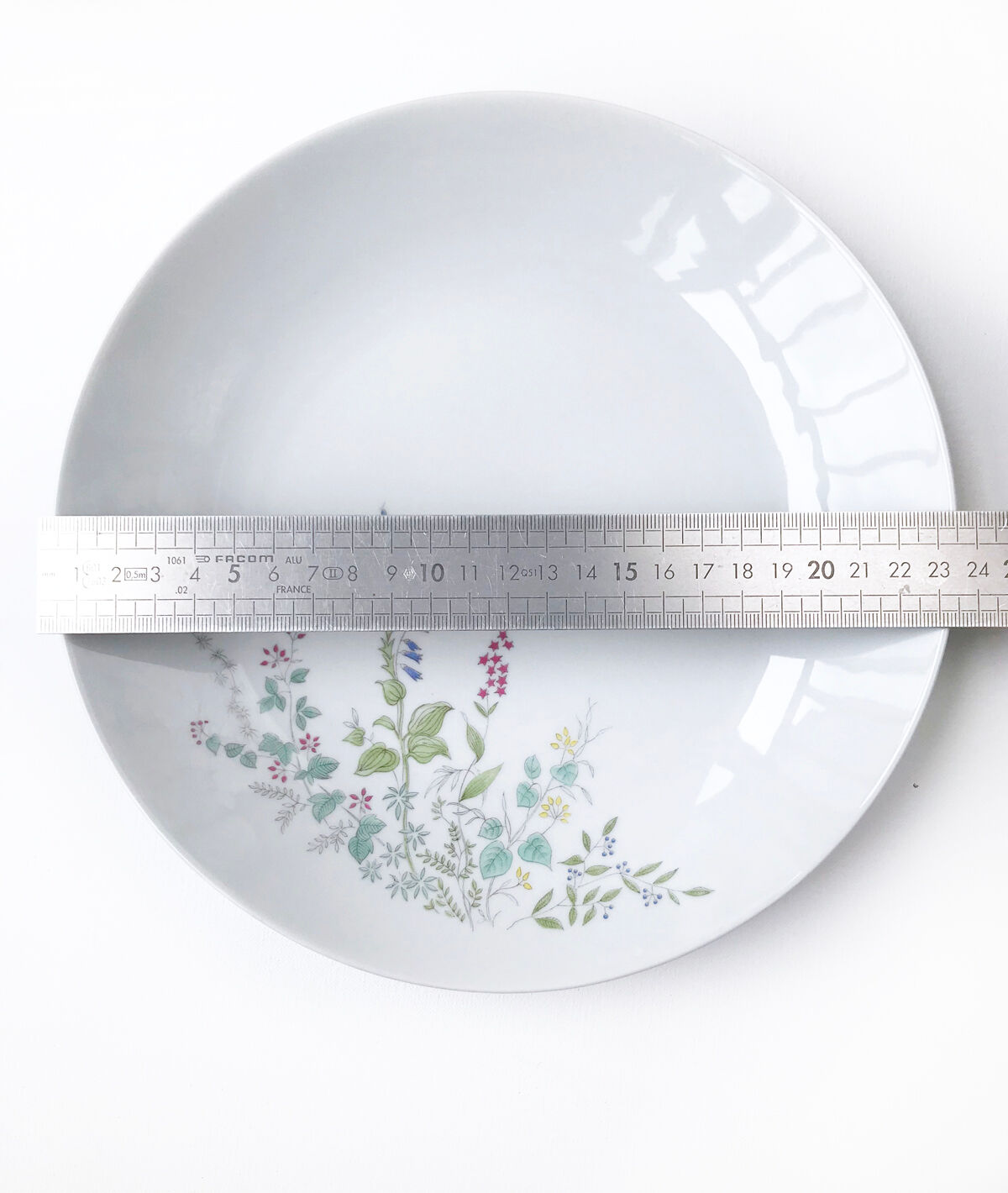 Set of 8 large vintage porcelain plates