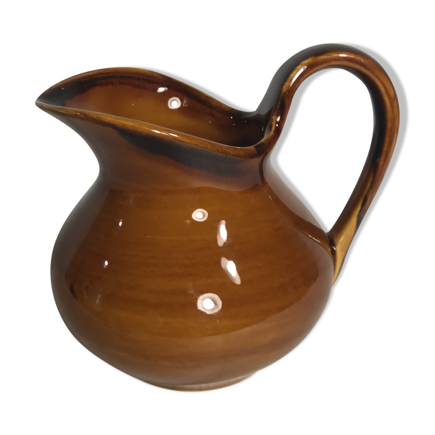 Former pitcher st clement france 5022 brown earthenware stamped vintage