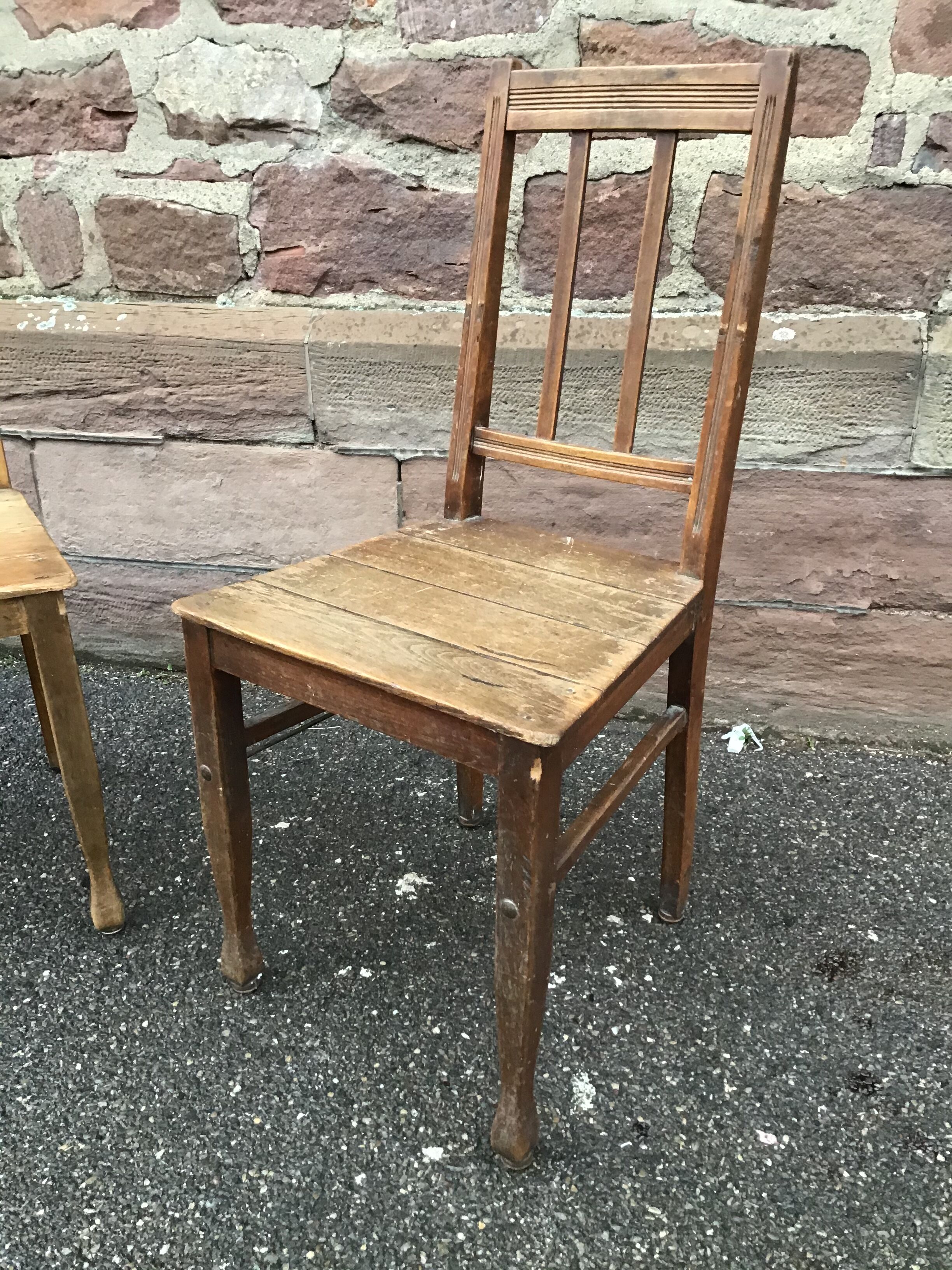 2 vintage bistro chairs art nouveau 1920s
