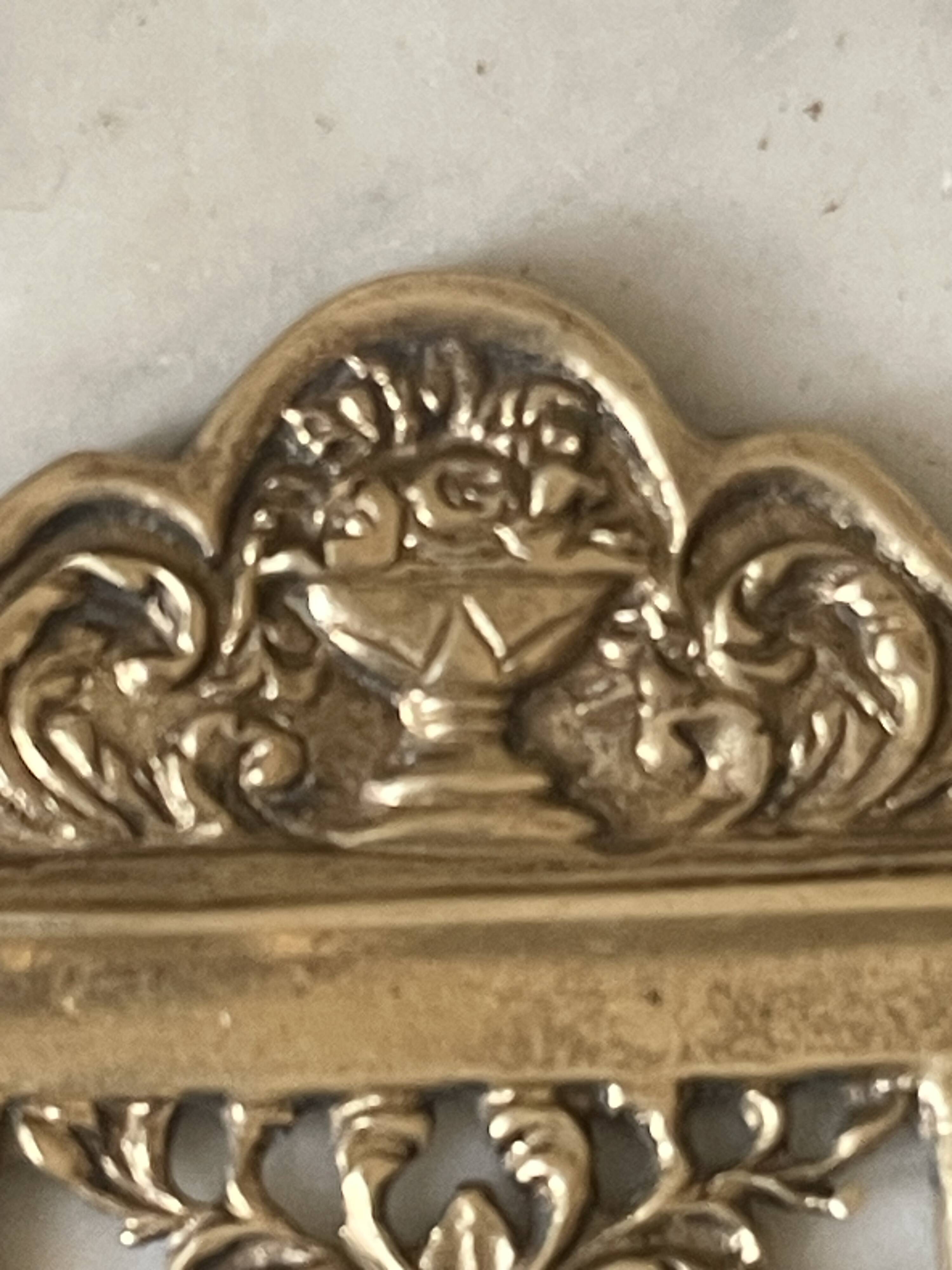 pair of Gothic decorative bookends in brass 1920
