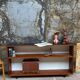 Seventies wood and metal library