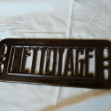 pediment enamelled plate CLEANING brown cast iron