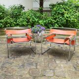Pair of armchairs Marcel Breuer Wassily fasem 1983