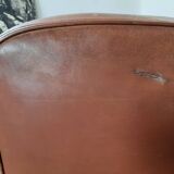 Leather club armchair, art deco