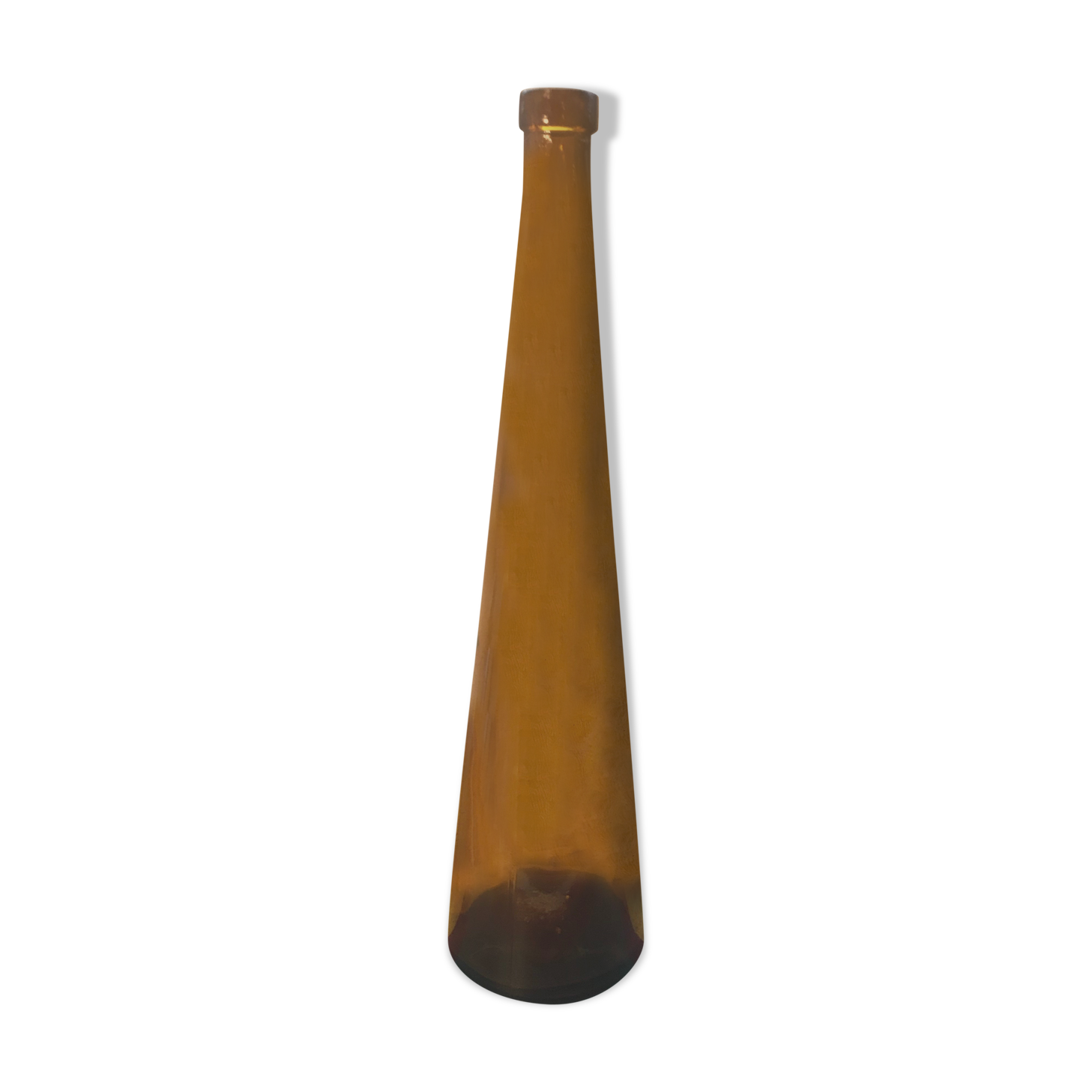 Old Bottle Glass Bottle Blown Bullé Brown Orange Vintage