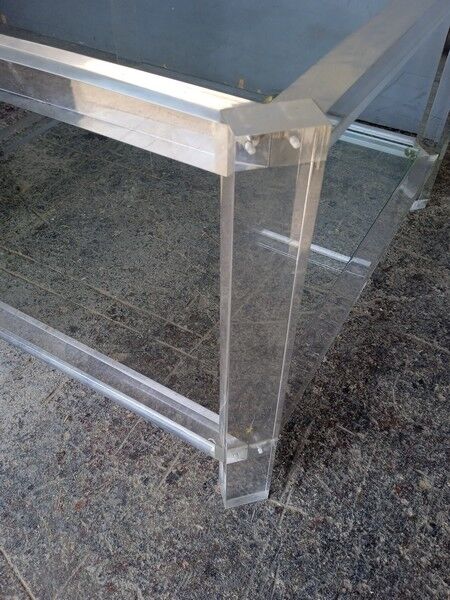 Coffee table furniture marsh plexi / glass ep 1970s