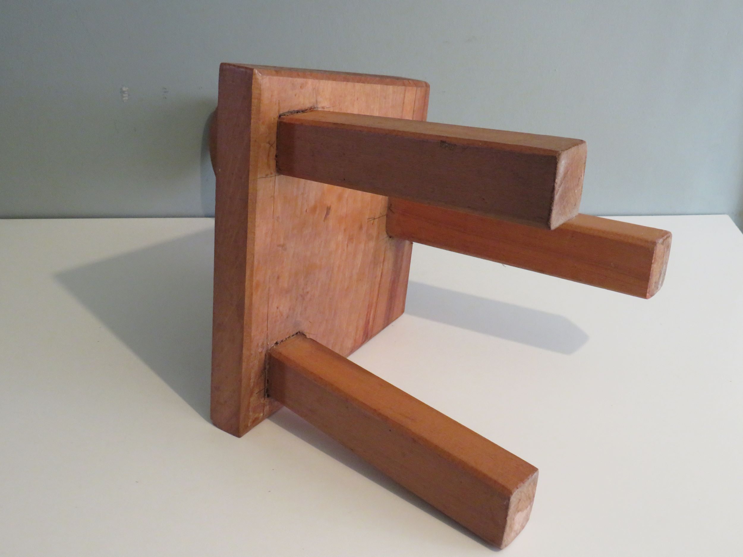 Low stool with backrest Belgium 1970s