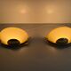 Pair of brass and glass wall lights from the Spage era, 1980, Germany.