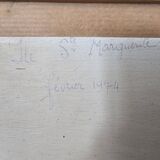 Oil painting on panel, landscape of Île Sainte-Marguerite, signed R. Manou