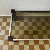 Chrome wood and smoked glass coffee table from the 70s