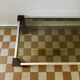 Table basse chromée bois et verre fumé années 70