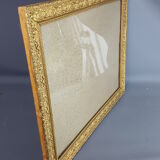 Old Frame Wood - Gild stucco decoration ancoly flowers 59X47 cm leafing 51.9x39.9 cm SB115