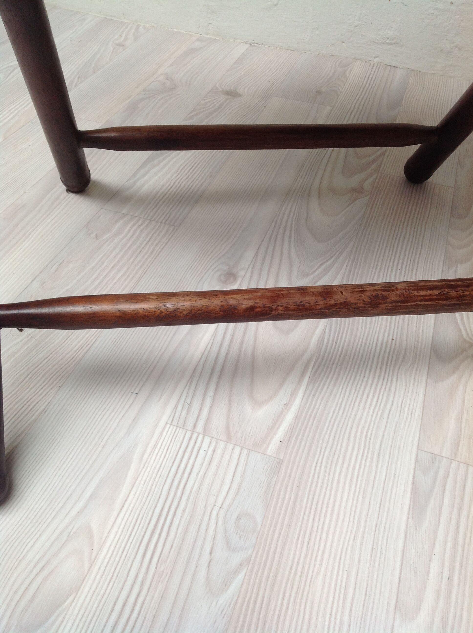 Fauteuil pliant ancien bambou et cuir
