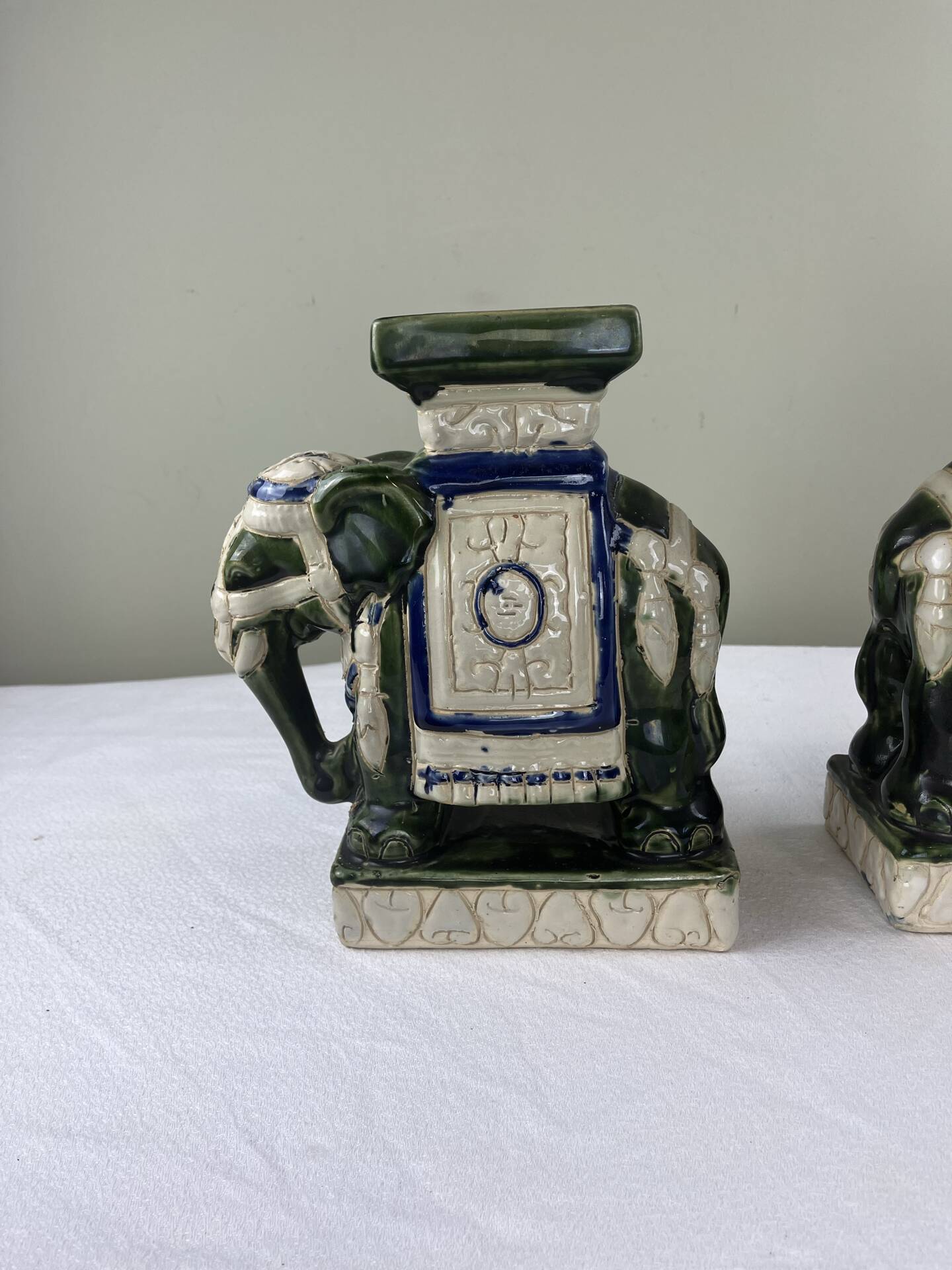 Pair of vintage ceramic bookends
