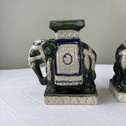 Paire de serre livres vintage en céramique