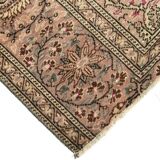 Brown & Cream Handmade Persian Rug, 196x260Cm