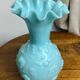 Blue opaline glass vase