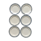 6 flat plates Terre de fer, Salins model Castellane