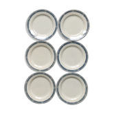 6 assiettes plates Terre de Fer, Salins modèle Castellane