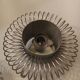 Set of 3 “spring” design wall lights in chrome metal, 1970s, in the spirit of Andrea Lazzari