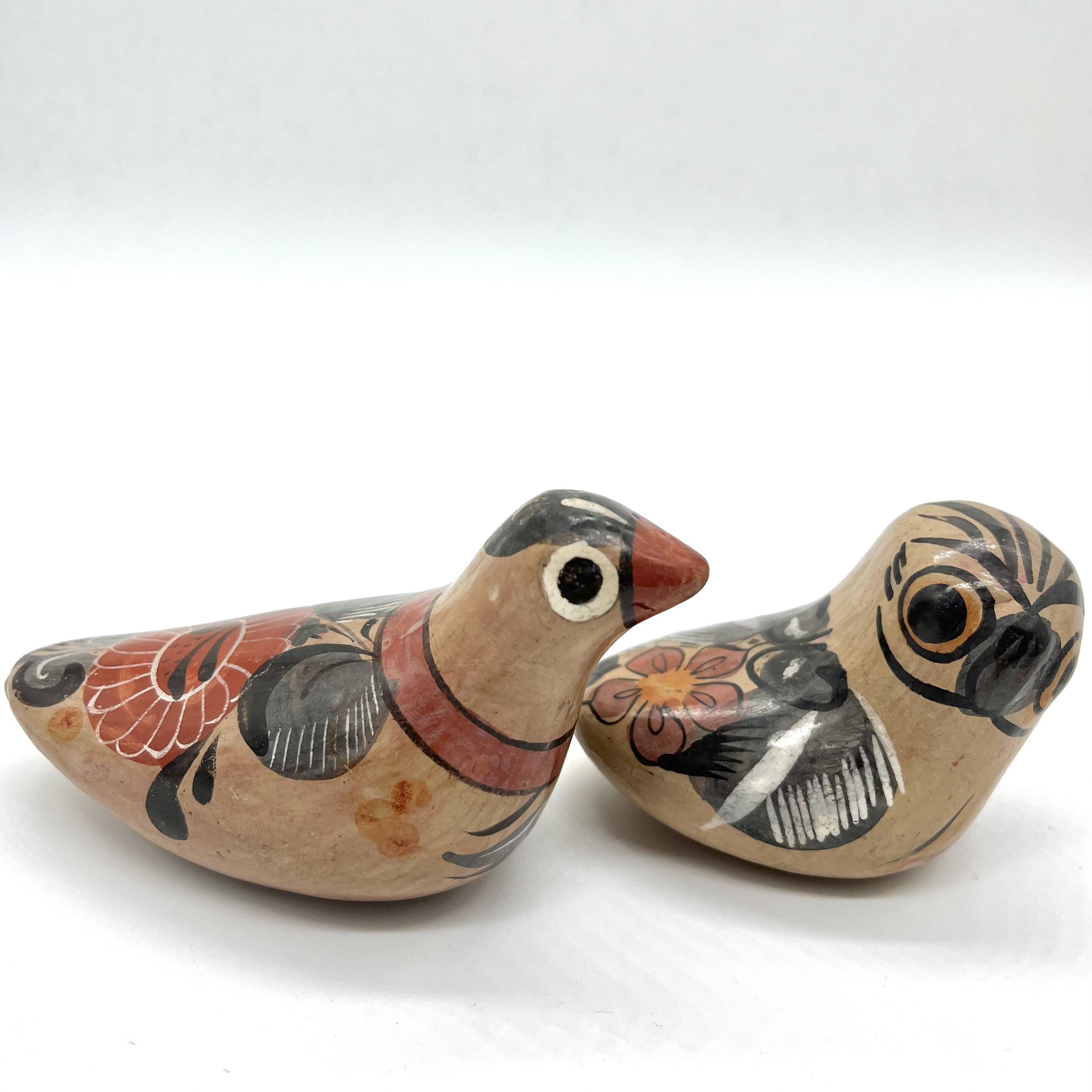 Pair of vintage ceramic birds from Mexico