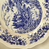 Twelve vintage flat plates Sarreguemines Model Castle