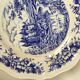 Twelve vintage flat plates Sarreguemines Model Castle