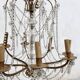 Bronze 8-Light Chandelier with Crystal Pendants