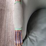 Fauteuil bergère louis XVI vert