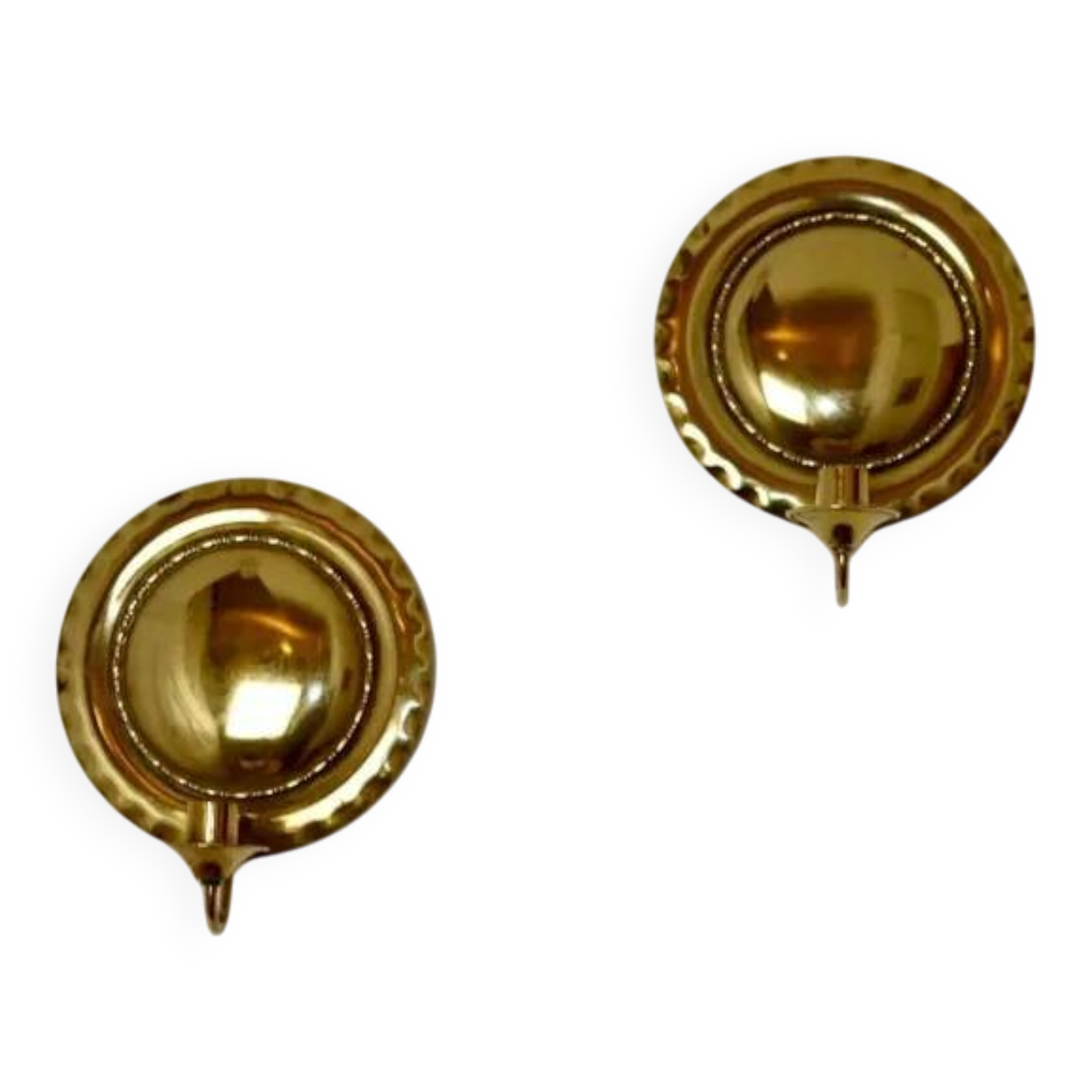Pair Of Mid Century Swedish Brass Sconces