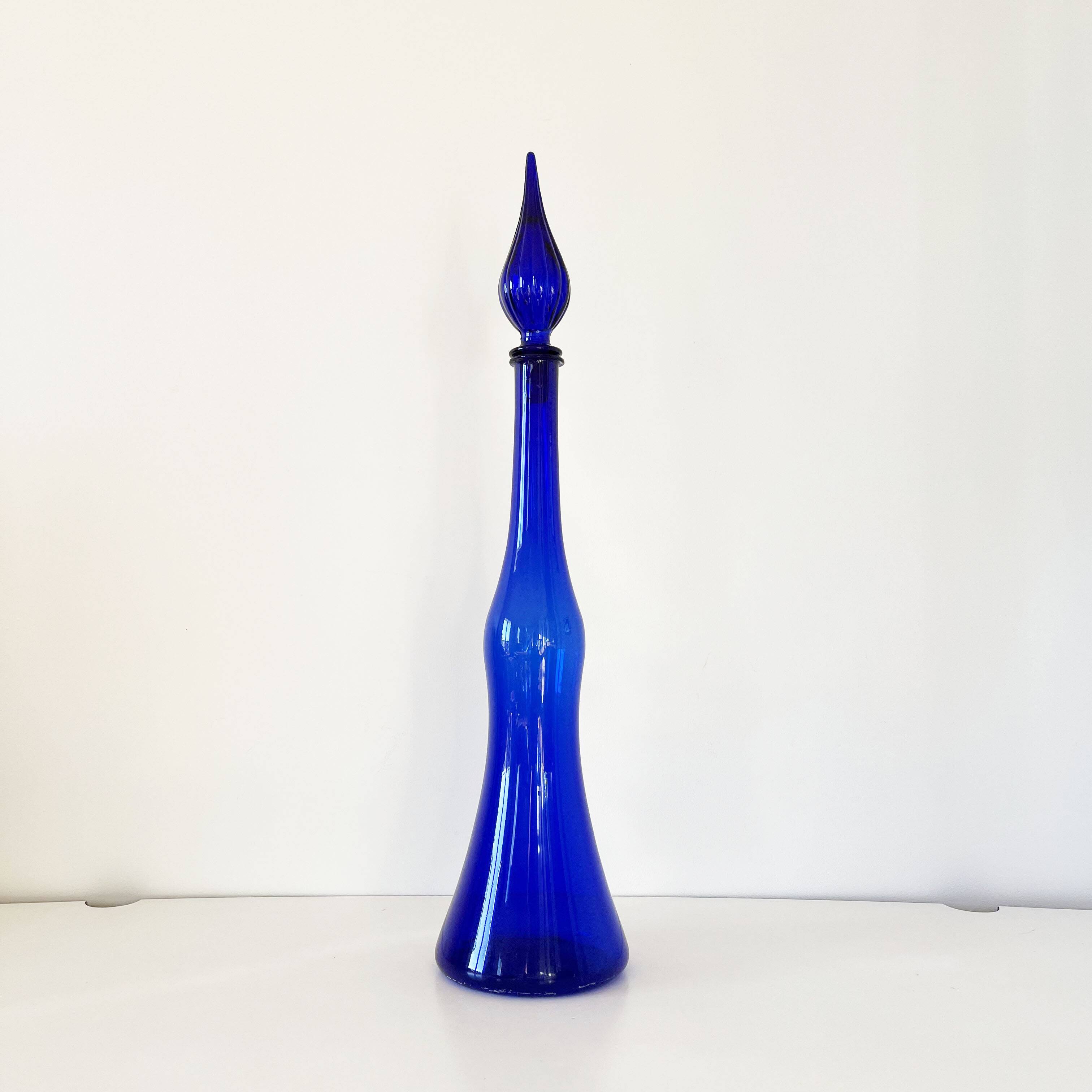 Bouteille, carafe italienne Empoli bleue