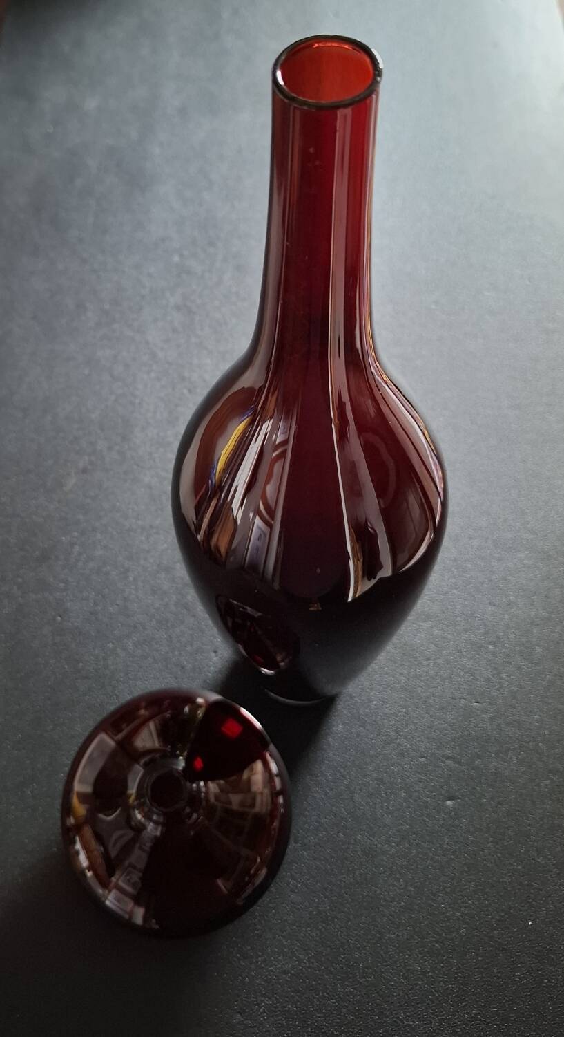 Lot de 2 vases contemporains couleur brique