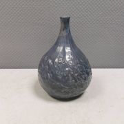 Pauline Toynbee vase, Textured Blue Crystal Glaze Organic Shape, 1980s