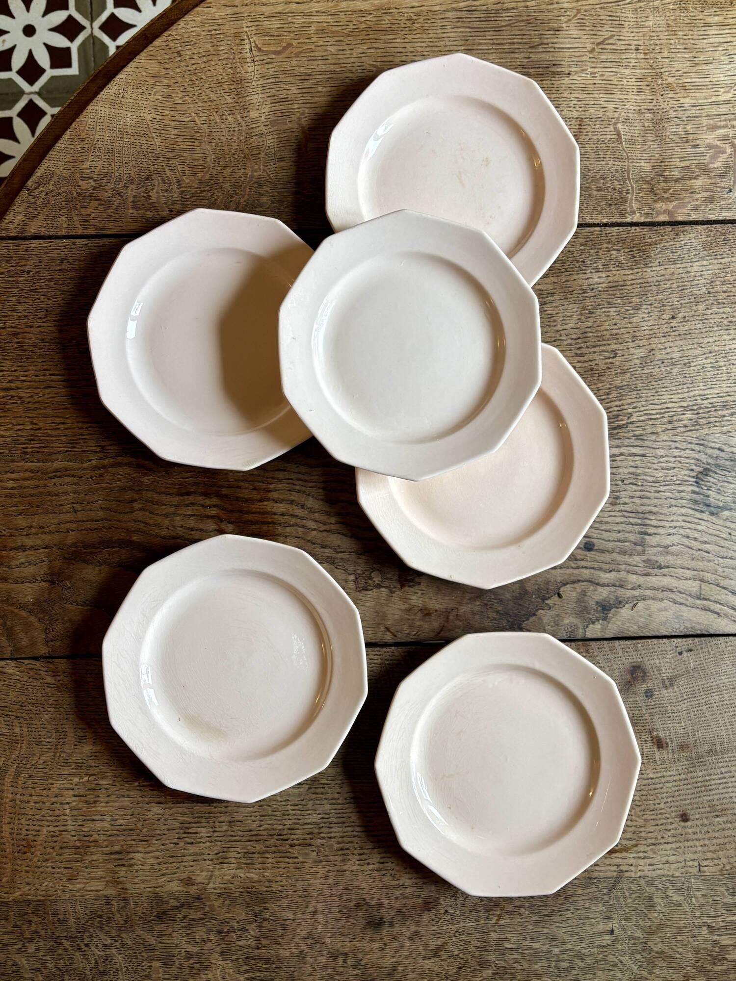 Set of 6 vintage dessert plates from Saint Amand.