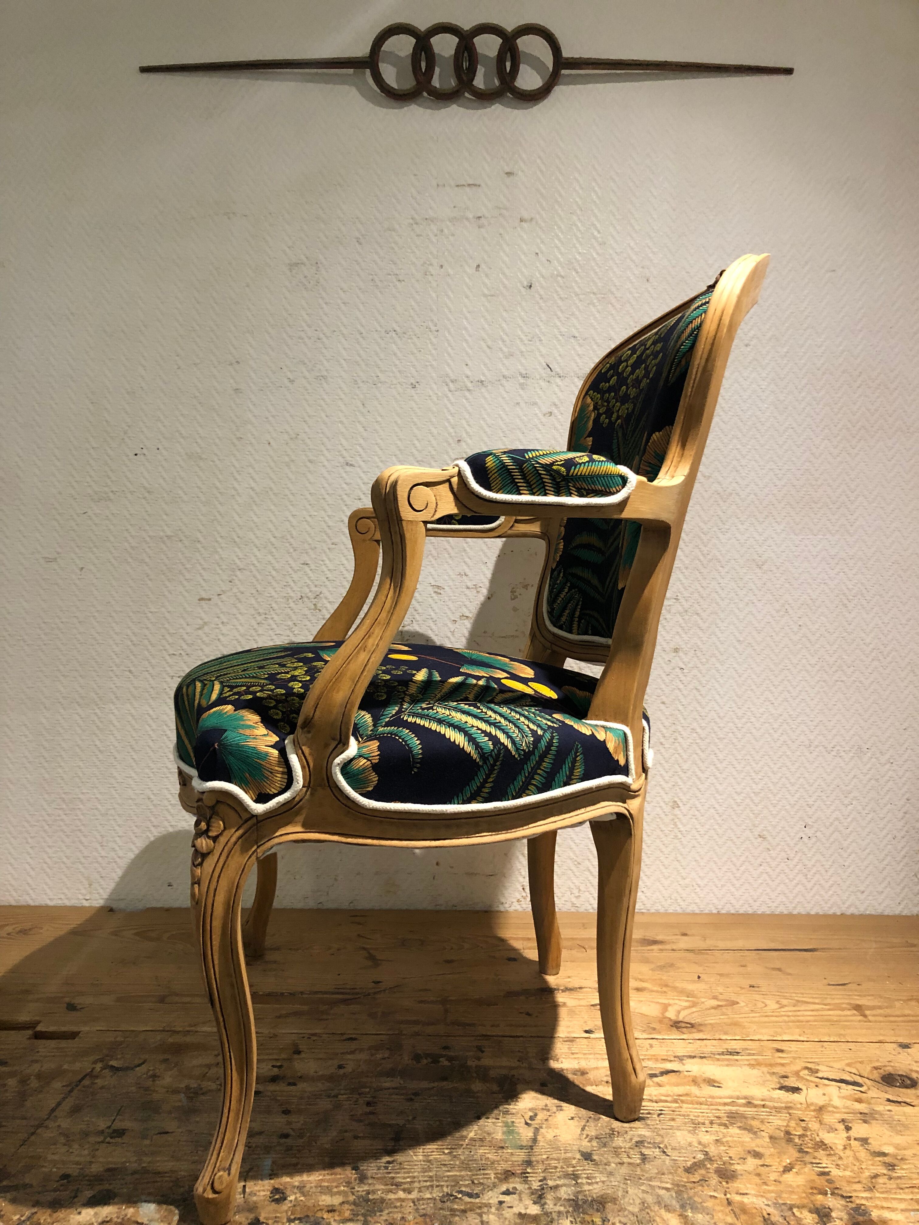 Louis XV style cabriolet armchair