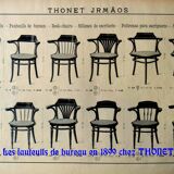 Thonet office armchair N°3 wooden seat, circa 1900