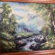 Mountain and torrent landscape painting