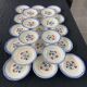 Set of 23 Digoin Sarreguemines "Elorn" dessert plates