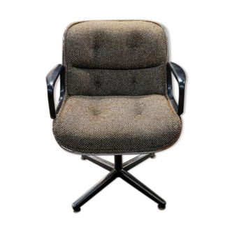 Fauteuil Pollock pour Knoll, tissus laine années 70