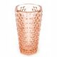 Studs vase, modernism, rose glass, Ząbkowice, Poland, 1970s