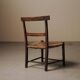 Auvergnat armchair in wood and straw, folk art, 19th century