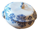 Antique soup tureen Alebacq & M. Bouchart – earthenware from Saint-Amand – decorated