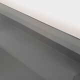 Vintage Italian coffee table Cidue in smoked glass and chrome metal from the 70s