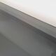 Table basse italienne vintage cidue en verre fumé et métal chromé des années 70