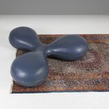 Leather pouf by Lowie Vermeersch for Durlet